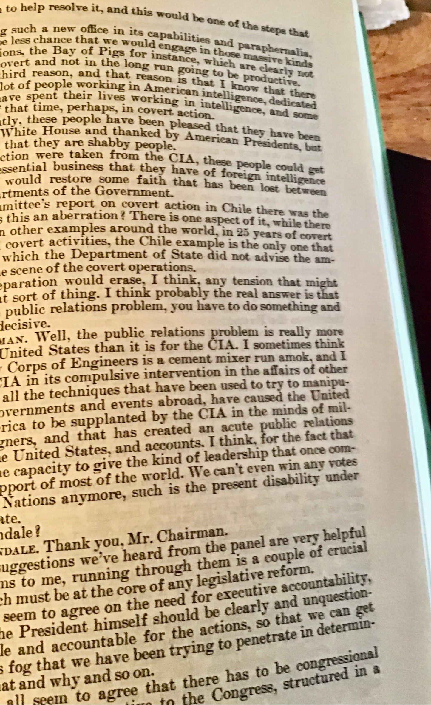 A 1975 Report Discussing Covert Action