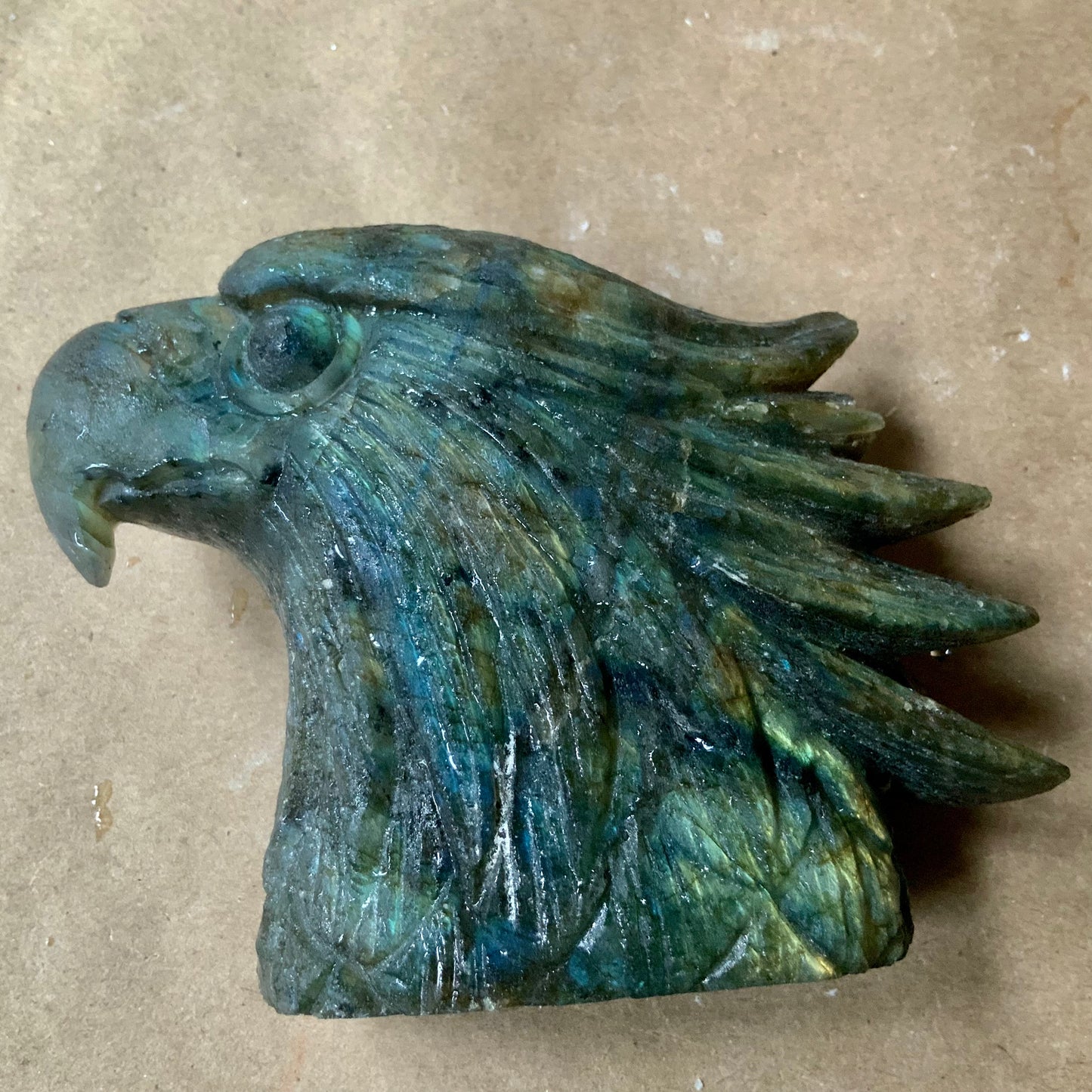 STONE Labradorite Stone Carved Eagle $69