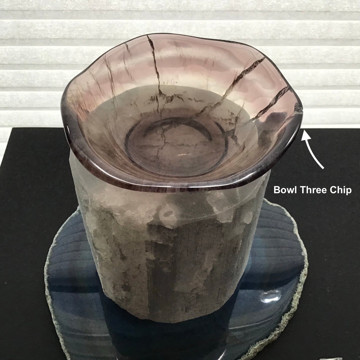 Fluorite bowl with small chip