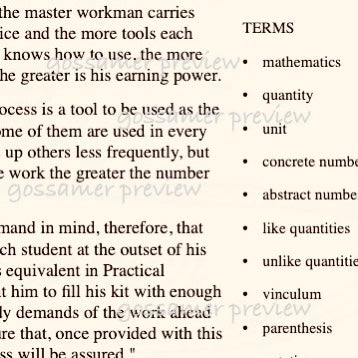 earning packet 3625 math in 1900's preview three