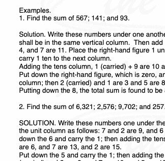 MATH PDF #30625a  Addition and Coefficient Sums In 1910   $1