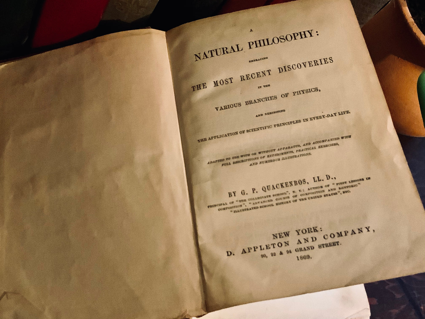 A Favorite Old Book -Natural Philosophy 1869