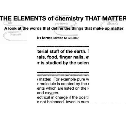About the gossamer things that matter