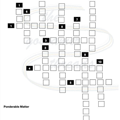 CROSSWORD #042825cw Ponderable Matter  $1