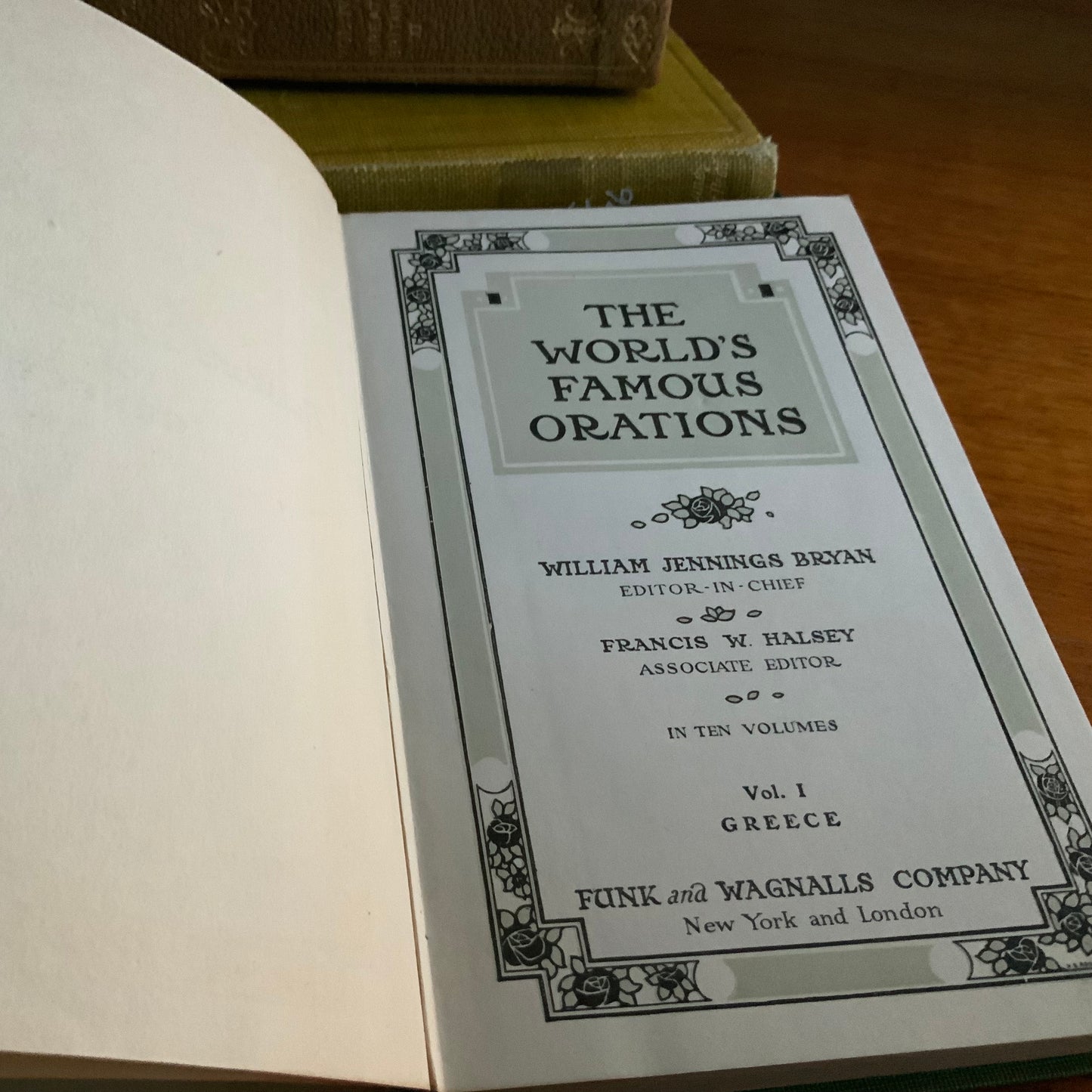The World's Famous Orations Vol 1 Greece 432 BC-324 BC
