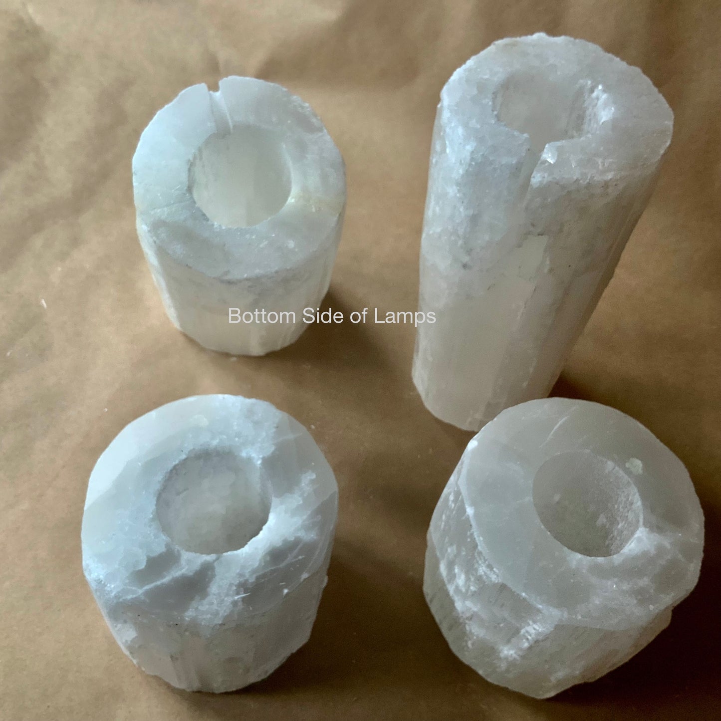 Selenite Lamps showing bottom