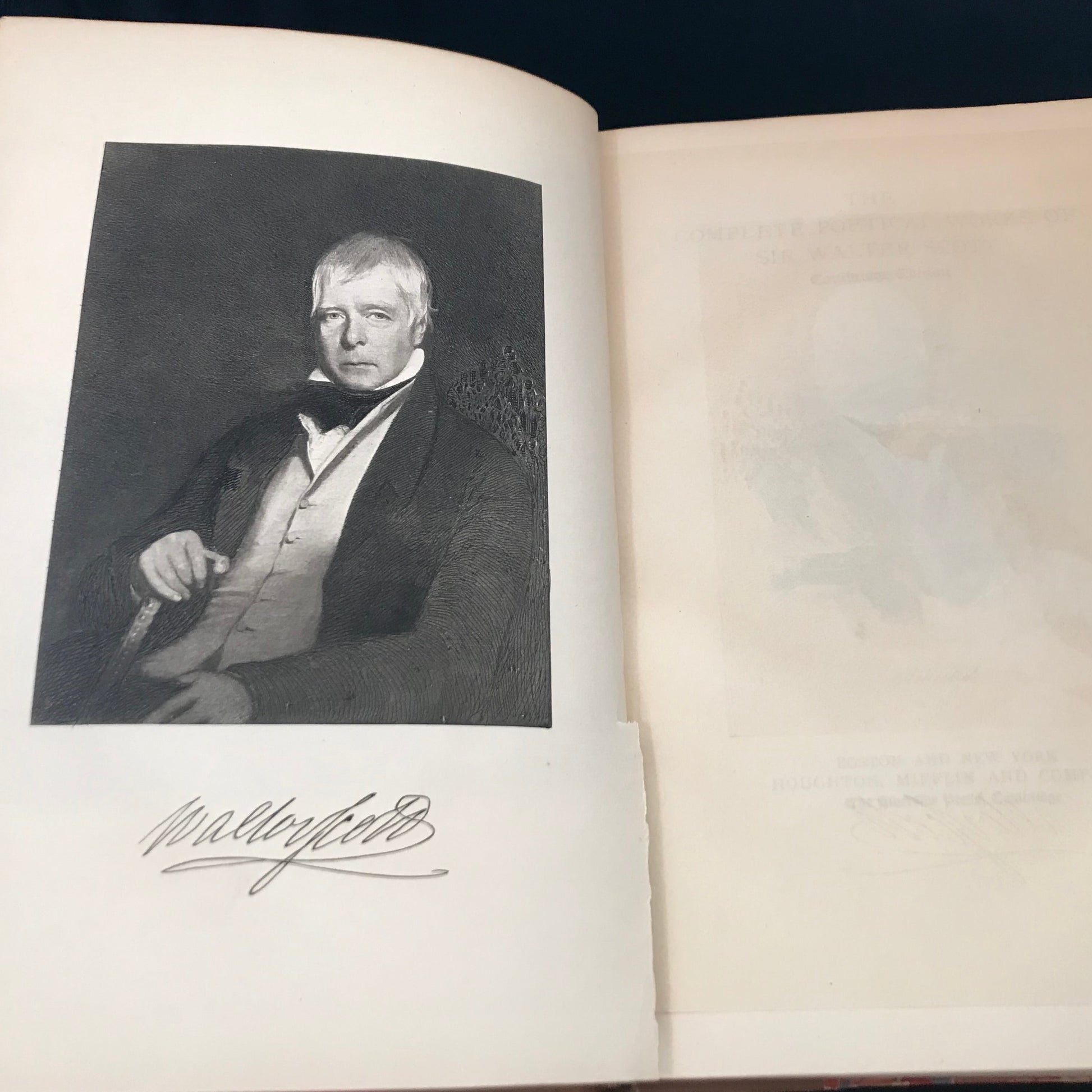 Vintage signed copy of Sir Walter Scott Complete Works