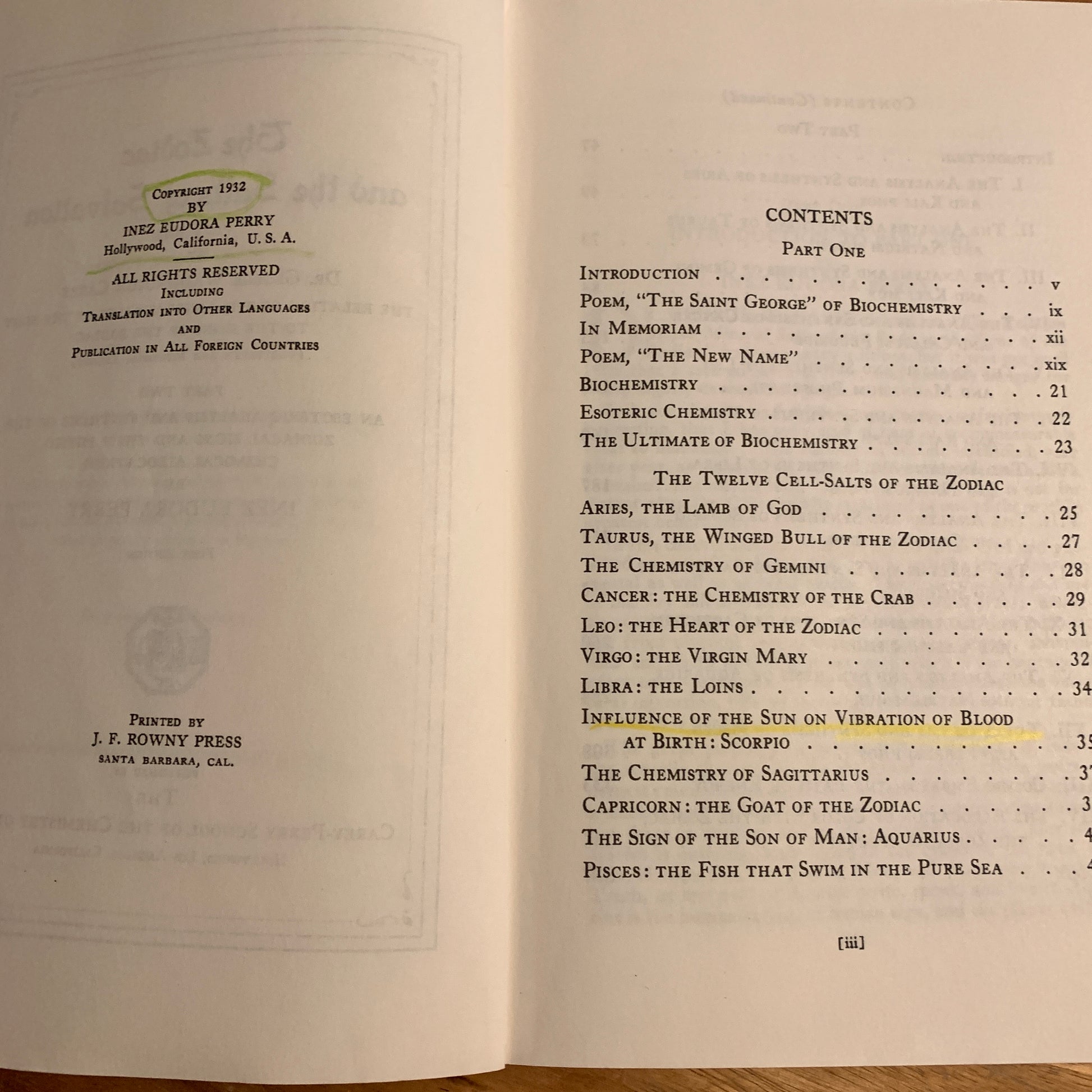Zodiac -Salts of Salvation TOC