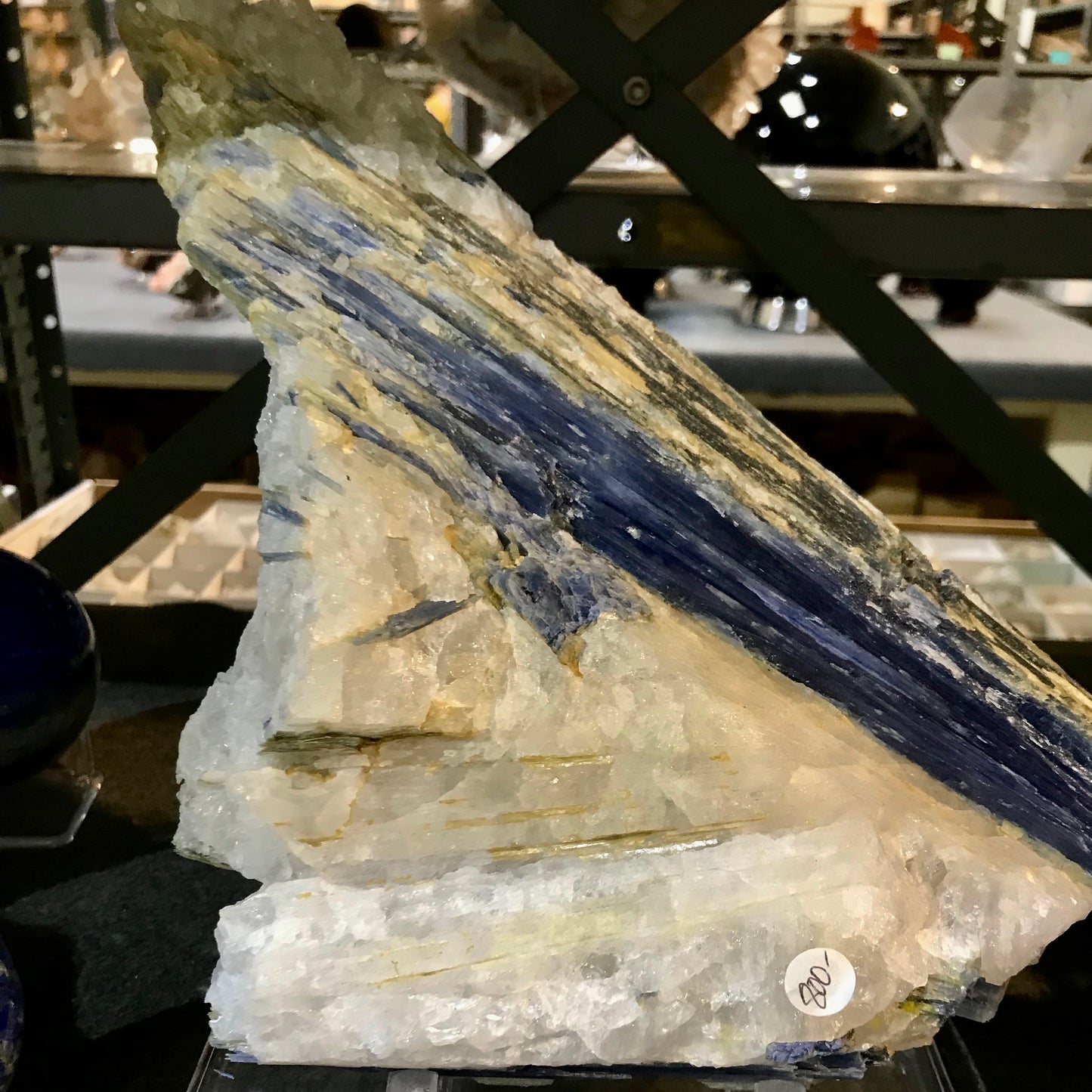 blue kyanite large trianular specimen
