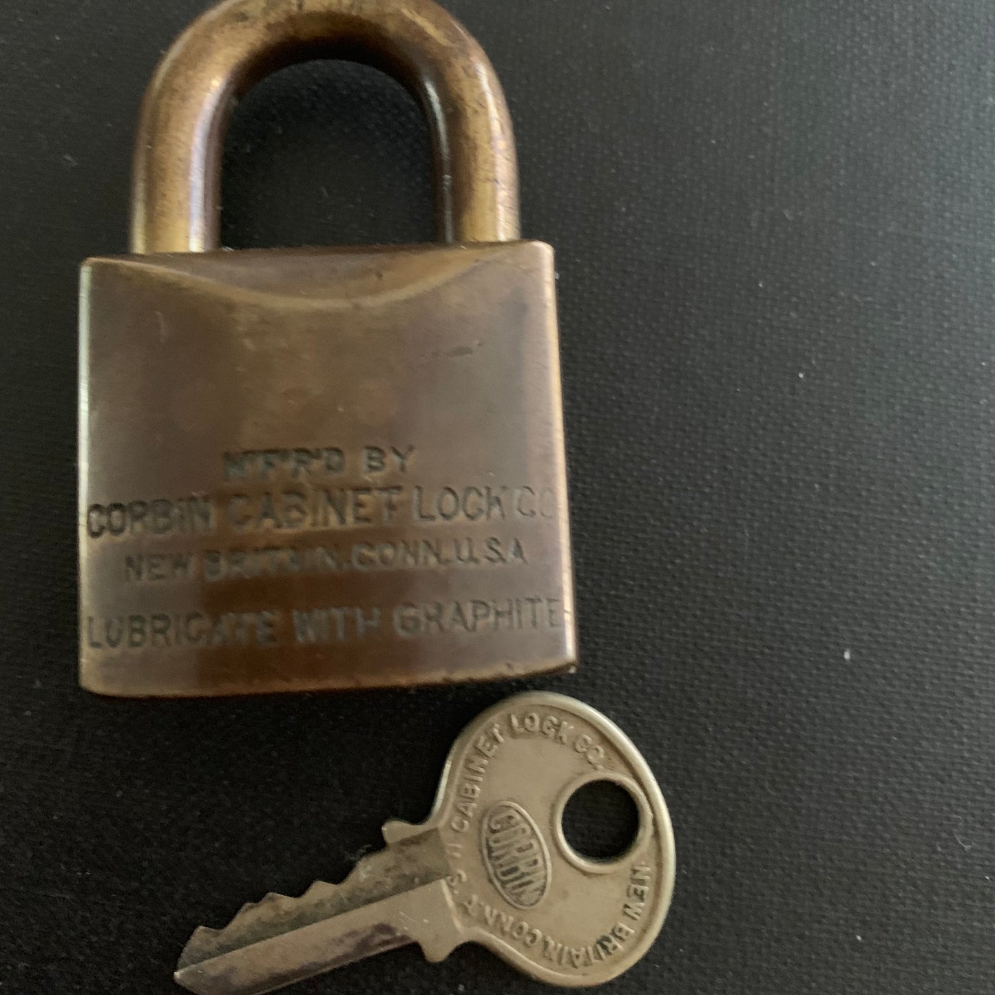Vintage Corbin Cabinet Lock & Key $75