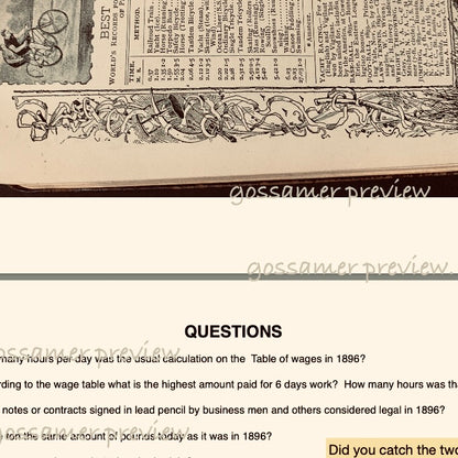 gossamer learning packet 3325c preview page one