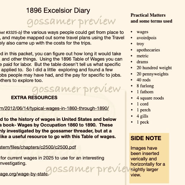 gossamer learning packet 3325c preview page two