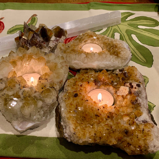 gossamer luminaries citrine stone for votive