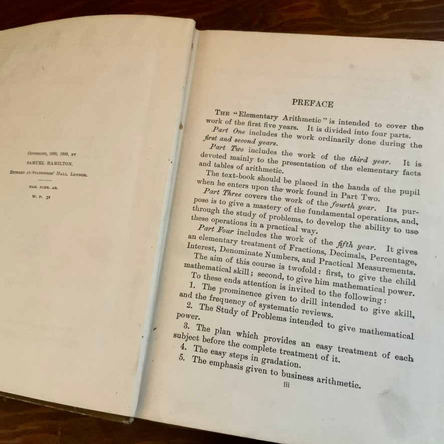 page from 1908 math book