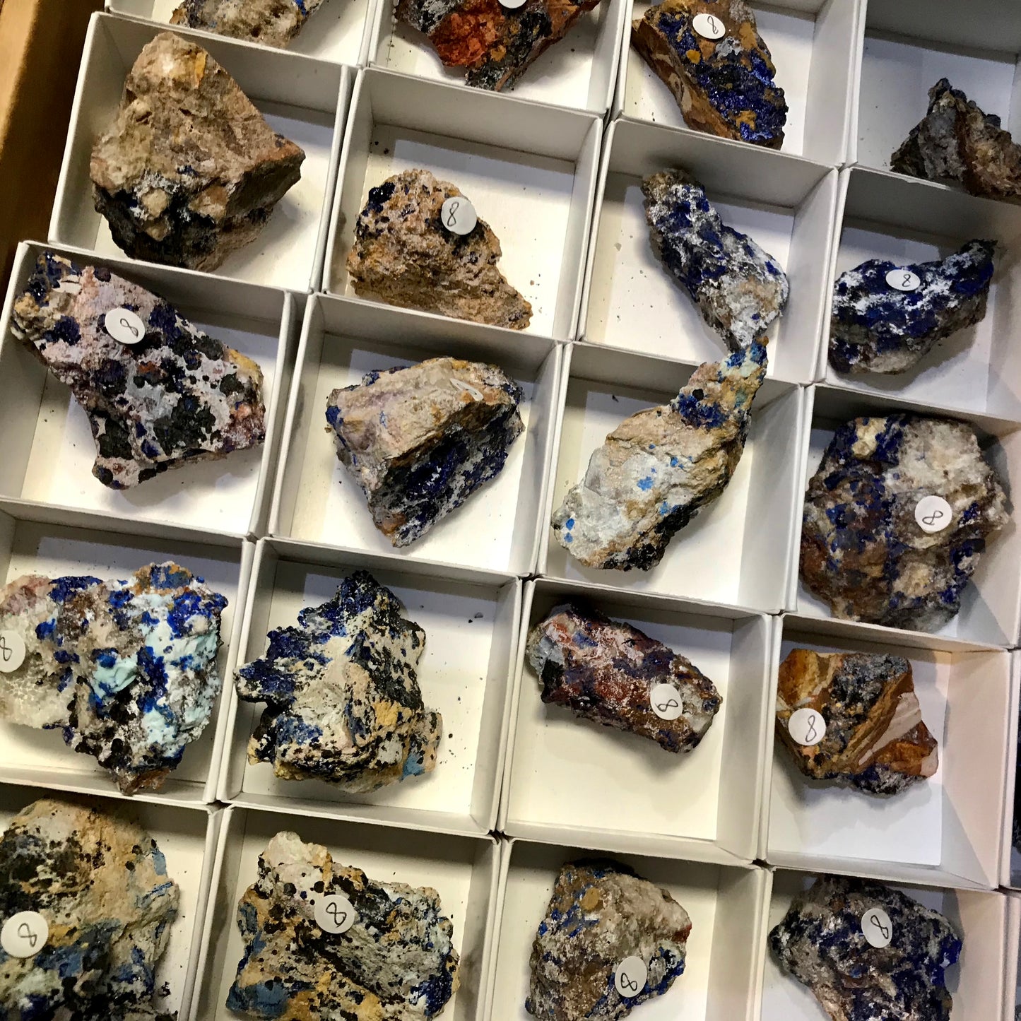 raw lesser azurite specimens