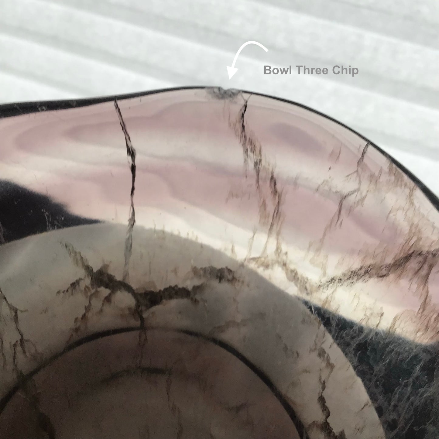 small chip in bowl three