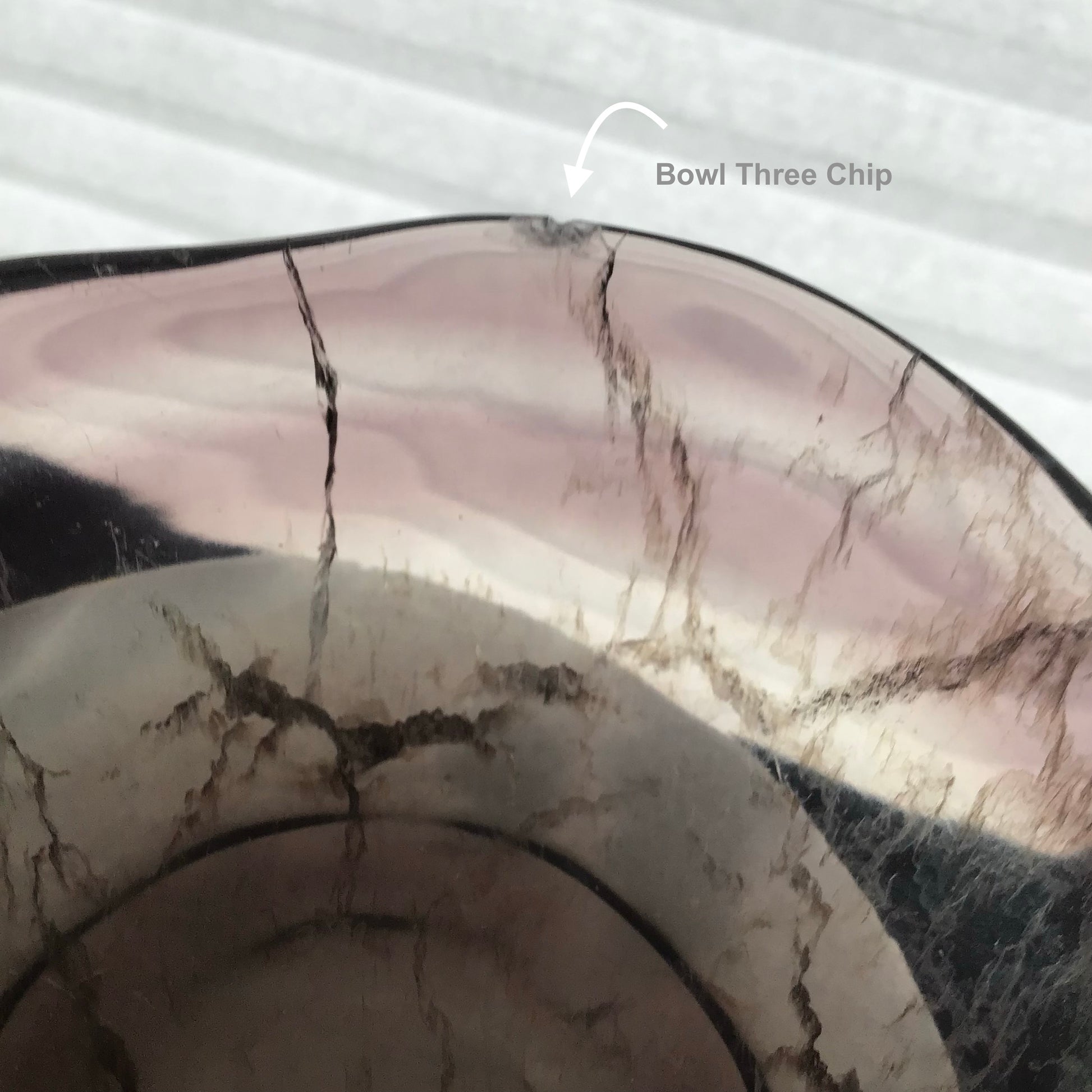small chip in bowl three